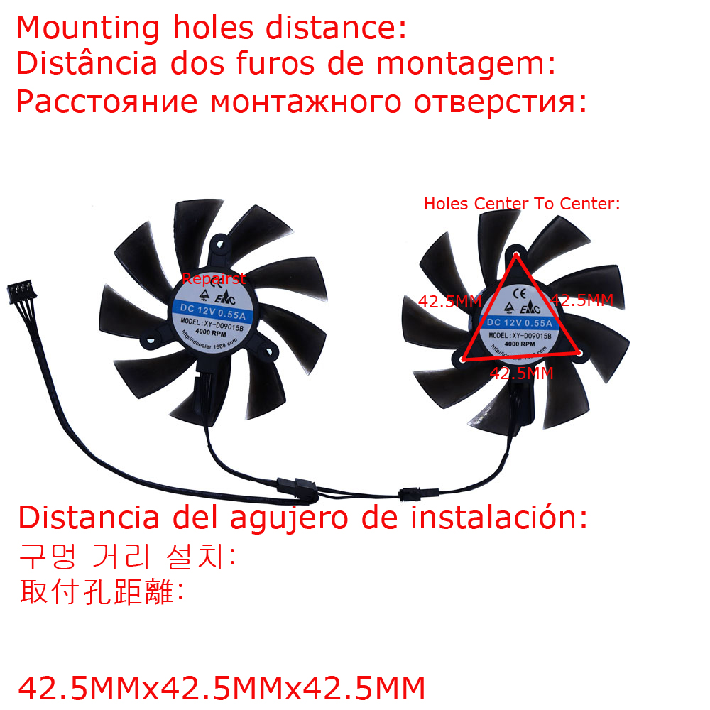 2Pcs/Set,XY-D09015B,Graphics G - Rx 580 8Gb 2048Sp Gpu 评论和价格