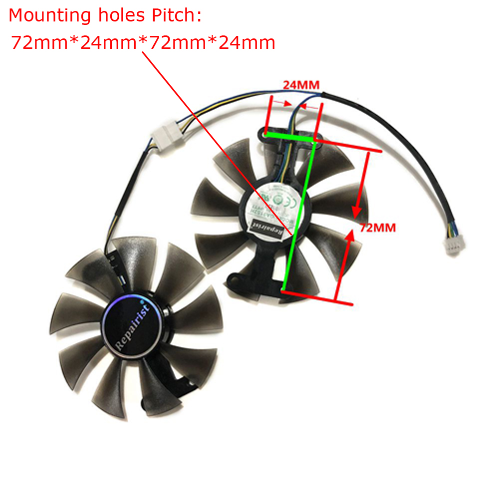2Pcs/Set,Video Card Fan,85MM D - Rx 580 8Gb 2048Sp Gpu 评论和价格