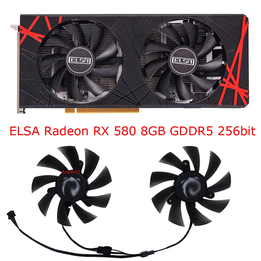 2Pcs/Set,Graphics Card Fan,GPU - Rx 580 8Gb 2048Sp Gpu 评论和价格