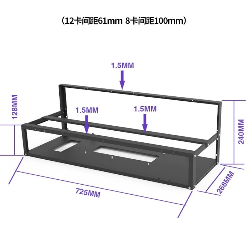 12 GPU Mining Rig Frame Open A - 12 Gpu Open Air Frame Case 评论和价格
